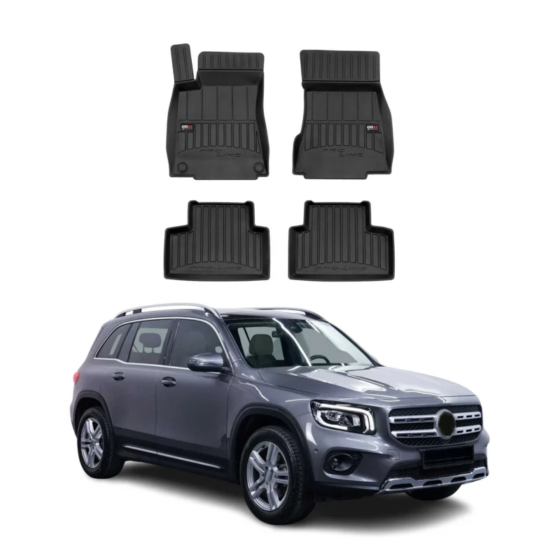 OMAC Gummi Fußmatten für Mercedes GLB X247 2019-2026 Premium Gummi Schwarz 4tlg