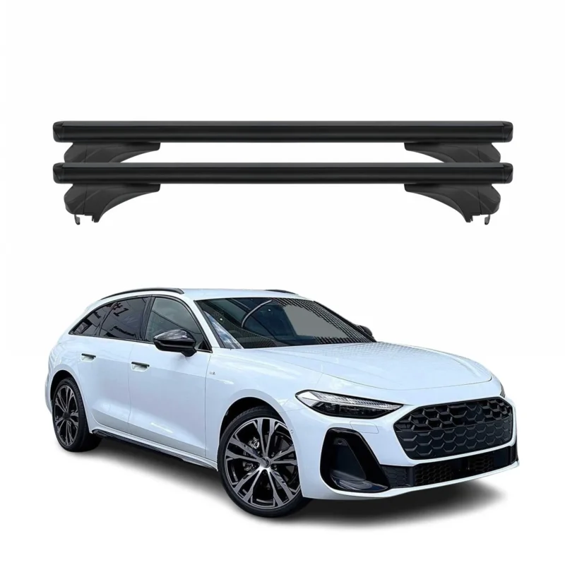 Menabo Dachträger Grundtäger für Audi A5 B10 Avant 2025-2026 Alu Schwarz 2 tlg