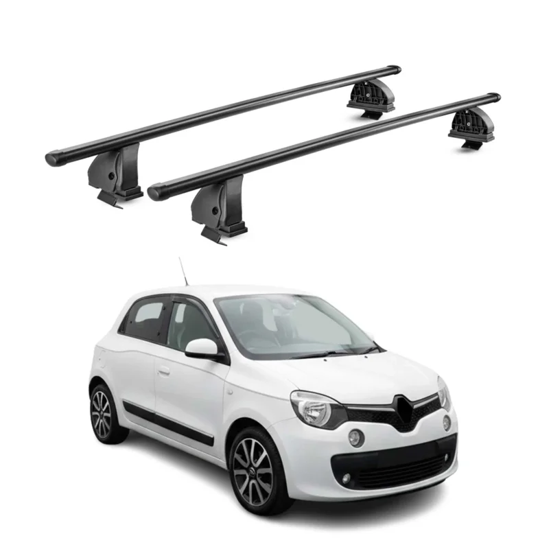 Stahl Dachträger für Renault Twingo III 2014-2024 TÜV Abschließbar 2tlg Schwarz