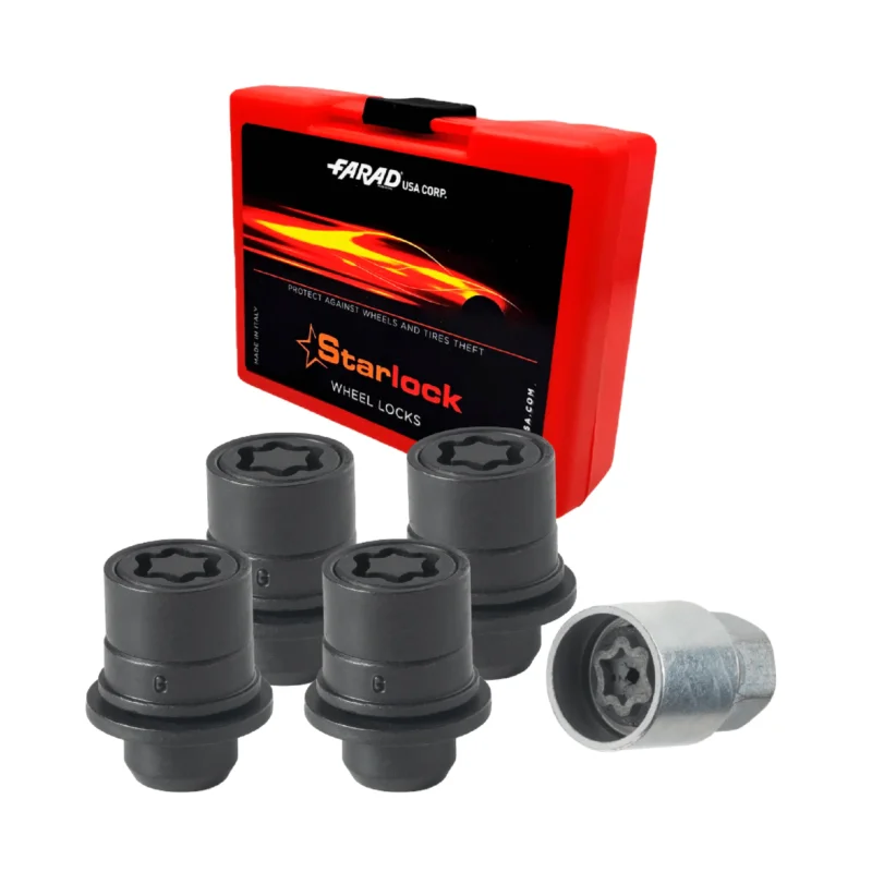 Radschloss Radschrauben Satz für DR DR5 ab 2007 Felgenschloss Schwarz 4x M12X1.5