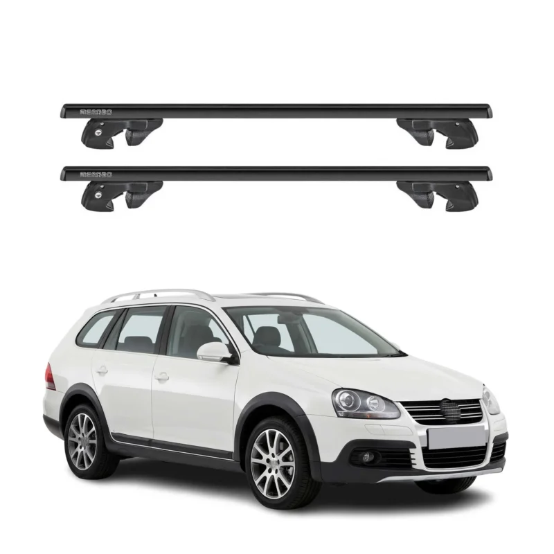 Dachträger Grundtäger für VW Golf mk5 Kombi / Cross 2004-2009 Alu TÜV Schwarz 2x