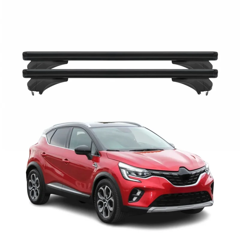 Menabo Dachträger Grundtäger für Renault Captur II 2019-2026 Alu Schwarz 2 tlg