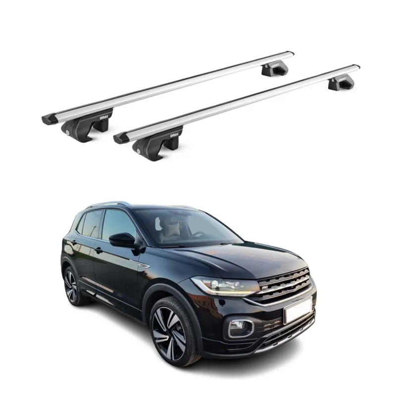 Dachträger Grundtäger für VW T-Cross 2019-2026 90kg Aluminium Silber 2 tlg ABE