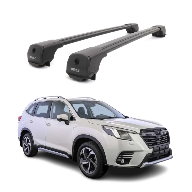 Dachträger Grundträger für Subaru Forester V 2018-2025 Aluminium 75kg Schwarz 2x