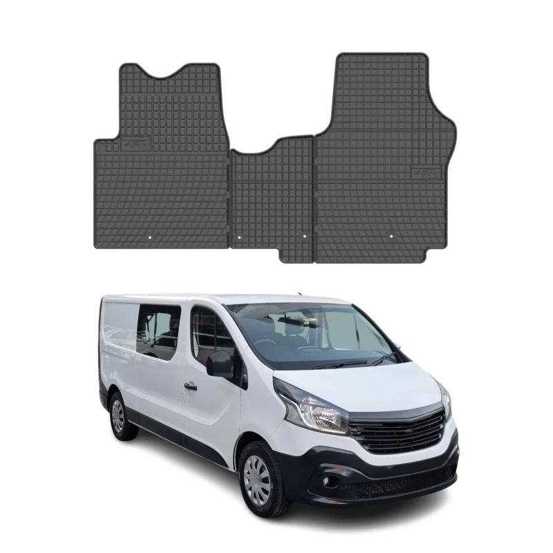 OMAC Gummi Fußmatten für Fiat Talento 2016-2020 Automatten Gummi Schwarz 3tlg