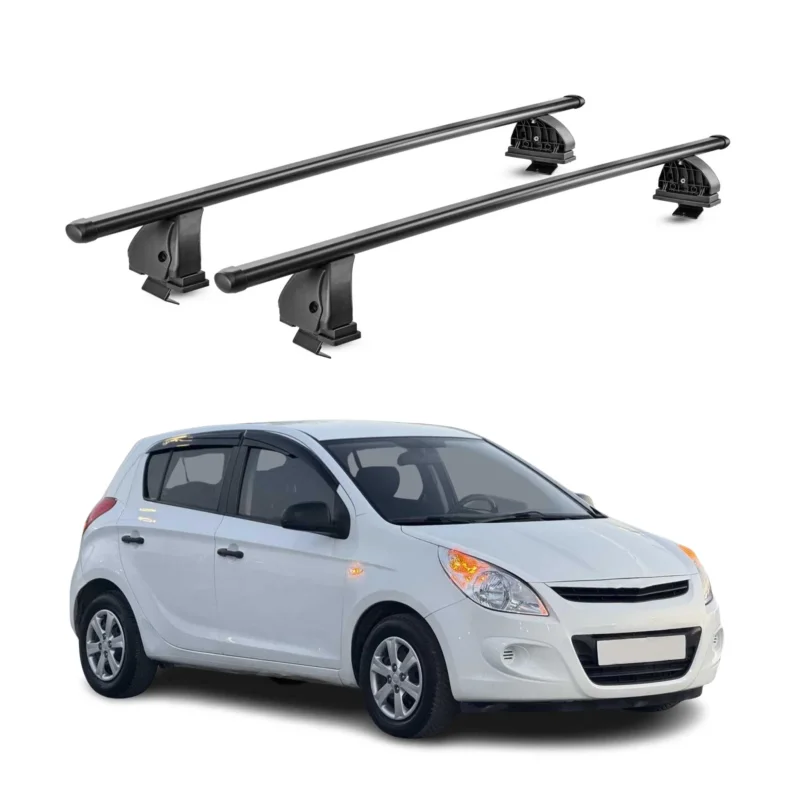 Stahl Dachträger für Hyundai i20 I 2009-2014 5Tür TÜV Abschließbar 2tlg Schwarz