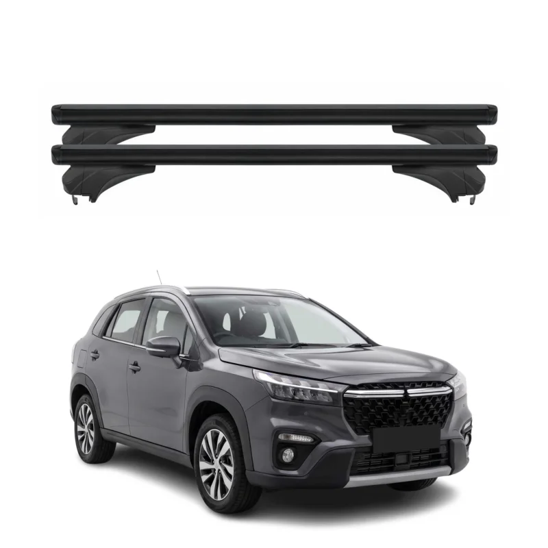 Menabo Dachträger für Suzuki S-Cross 2022-2026 Abschließbar Aluminium Schwarz 2x