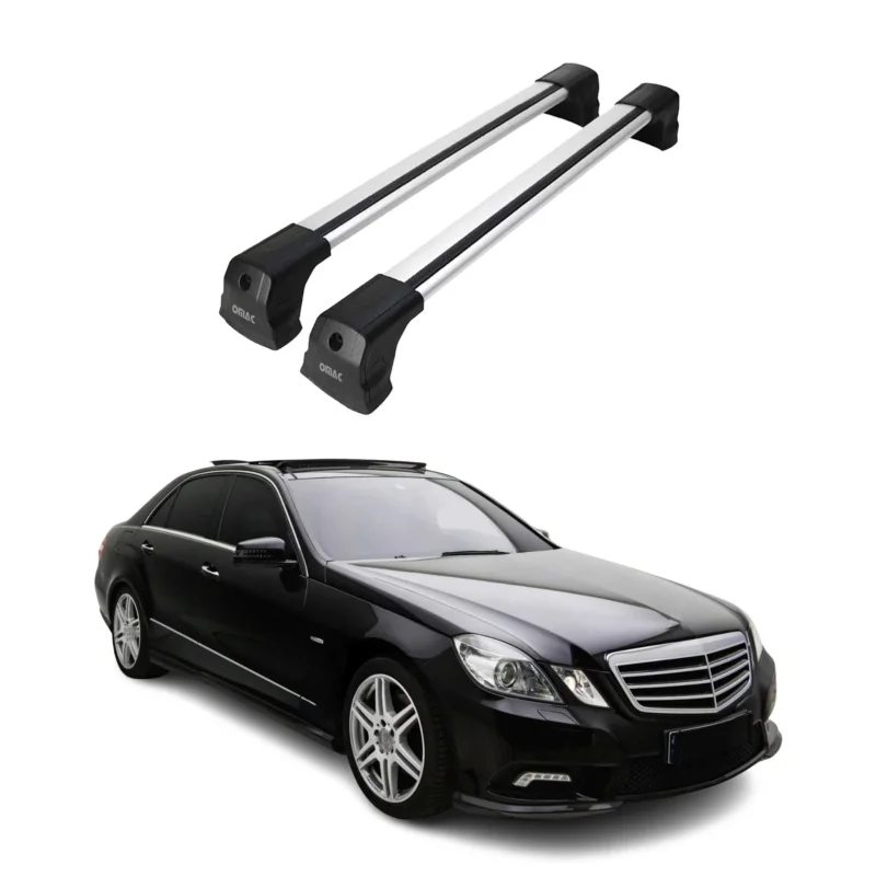Dachträger Gepäkträger für Mercedes E Klasse W212 Limo 2010-2016 Silber Alu 2tlg