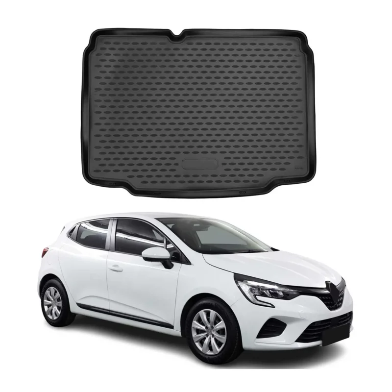 Kofferraummatte Kofferraumwanne für Renault Clio 2019-2021 Gummi TPE Schwarz