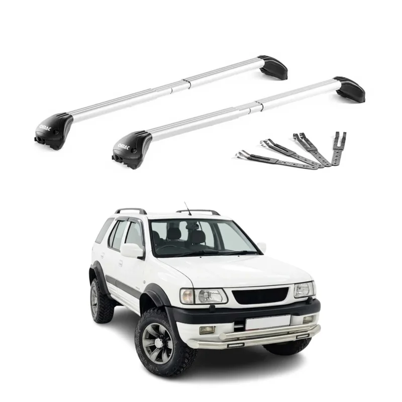 Dachträger für Opel Frontera 1991-2004 100kg Aluminium Silber 2x ABE