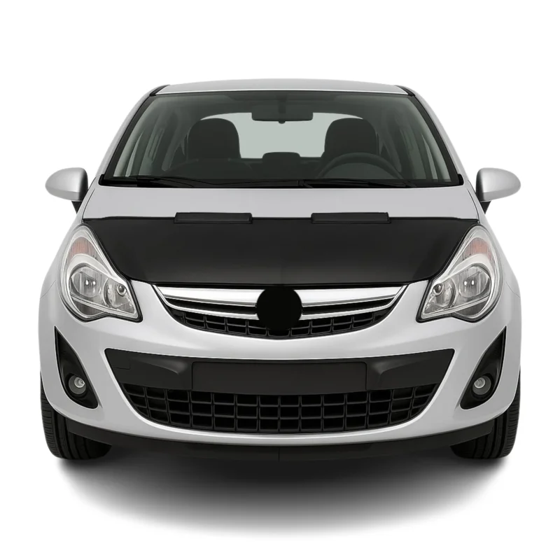 Haubenbra Steinschlagschutz Bonnet Bra für Opel Corsa D 2006-2014 Schwarz Halb