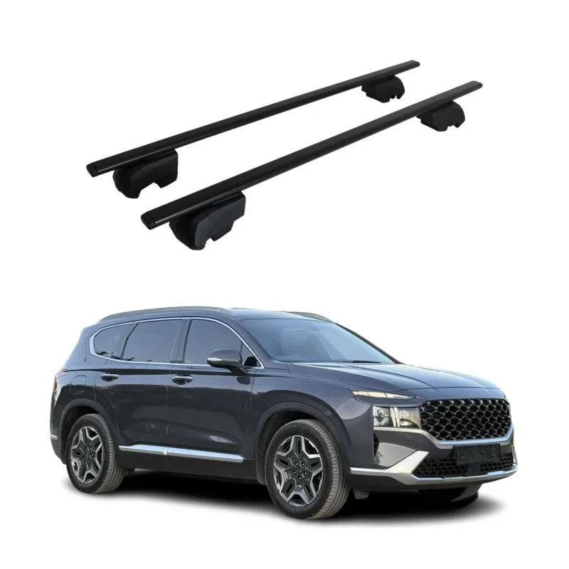 Dachträger Gepäckträger für Hyundai Santa Fe 2019-2023 ABE Stahl Schwarz 2x