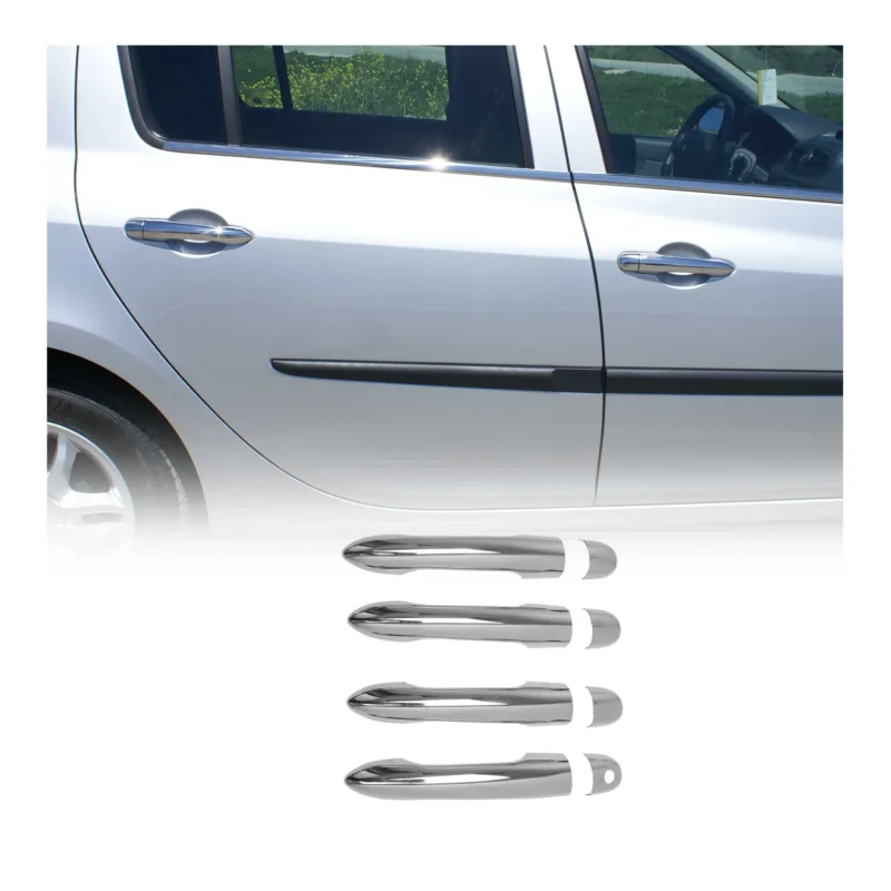 Chrom Türgriff Blende für Renault Clio 2005-2013 4Tür Edelstahl 8tlg