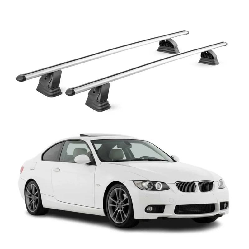 Alu Dachträger für Bmw 3er E92 Coupè 2006-2012 TÜV T-Nut 75 kg 2tlg Silber