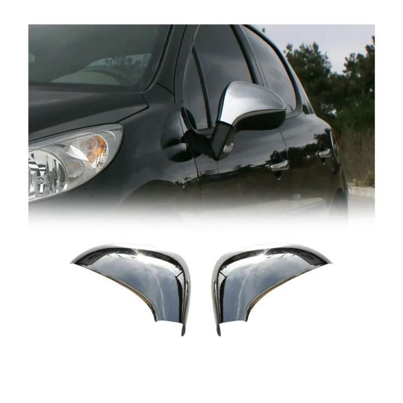 Spiegelkappen Spiegelabdeckung für Peugeot 207 2006-2012 Edelstahl Chrom 2tlg