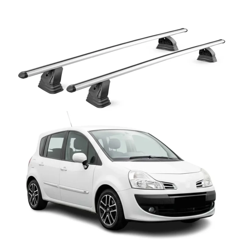 Alu Dachträger für Renault Grand Modus 2008-2013 TÜV T-Nut 75 kg 2tlg Silber