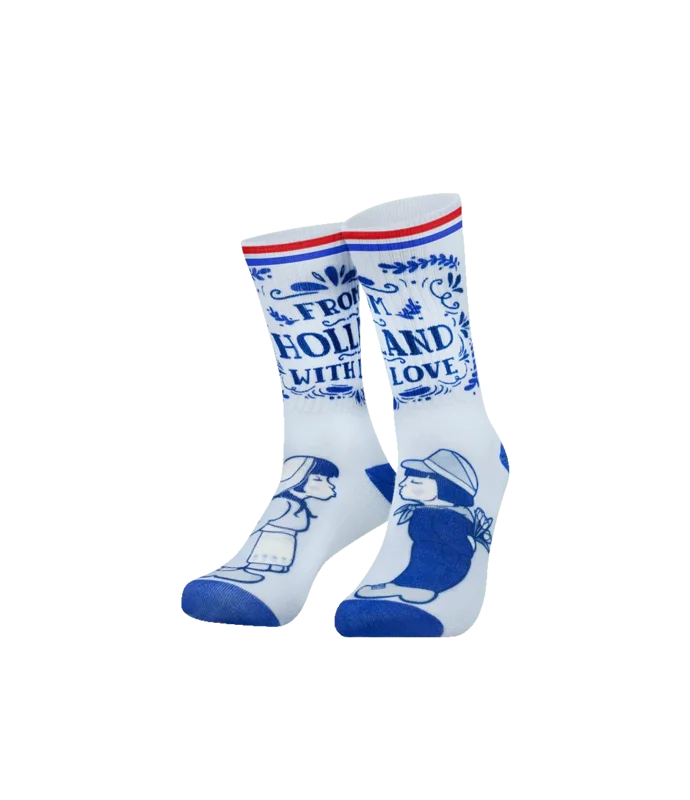 Nederland Sokken Blauw Wit One Size van Paper Dreams koop je bij Partywinkel