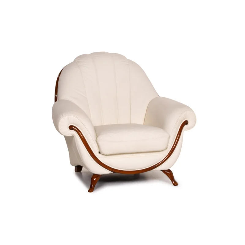 Nieri Leder Sessel Creme #14831
