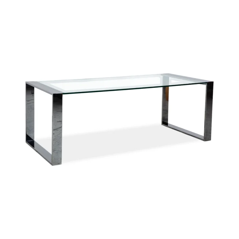 Orsenigo Ring Glas Esstisch Silber