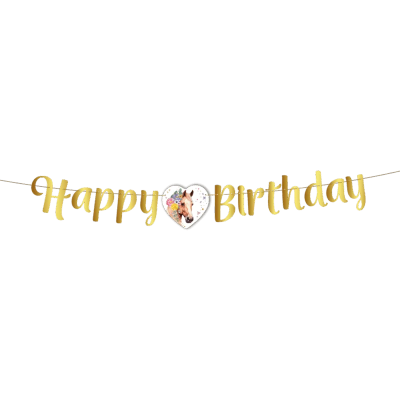 Paard Letterslinger Happy Birthday 2m van WeFiesta koop je bij Partywinkel