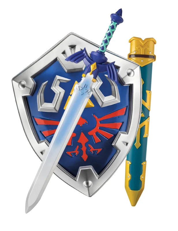 Pack bouclier et épée Link Legend of Zelda pour enfant bleu et argenté