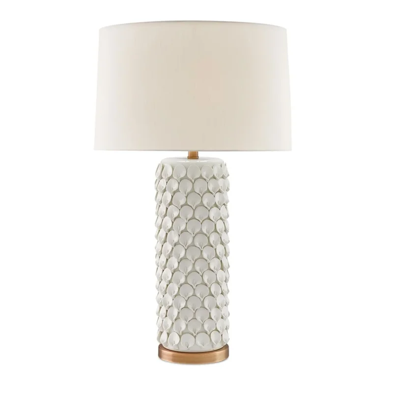Currey & Company – Calla Lily Tischleuchte 1-flammig Beige/Gold
