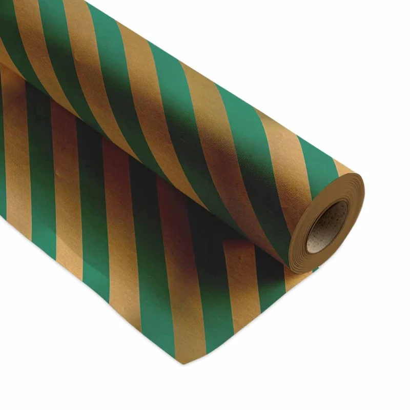 Geschenkpapier Forest Gold Stripe 30cm x 200mtr