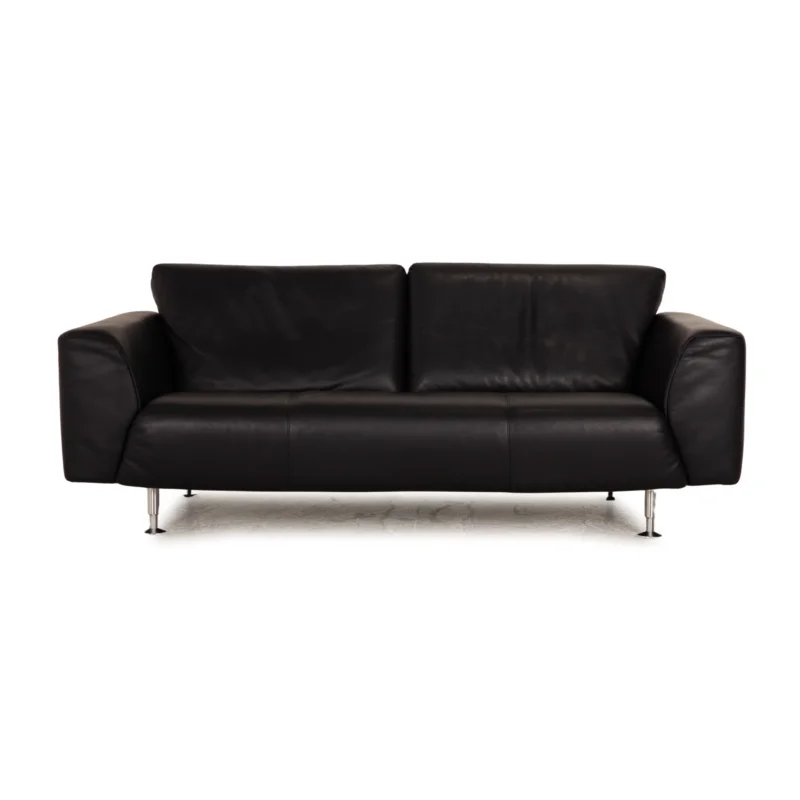 Rolf Benz 250 Dreisitzer Leder Blau Dunkelblau Sofa Couch
