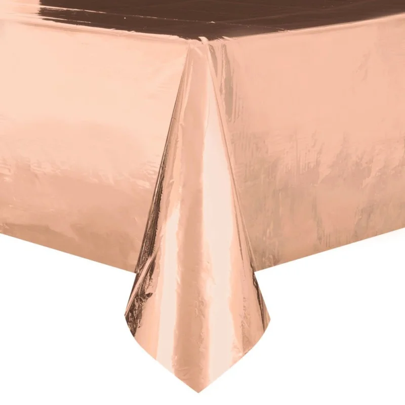 Rose Goud Tafelkleed Metallic 2,74m van Unique koop je bij Partywinkel