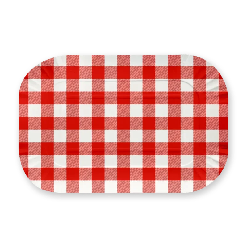 Ruit Serveerschaal Rood Wit 2st van WeFiesta koop je bij Partywinkel