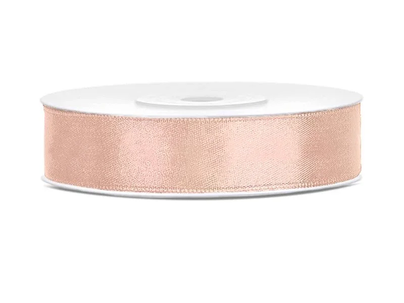 Satijn Lint Perzikkleur 12mm 25m van Partydeco koop je bij Partywinkel