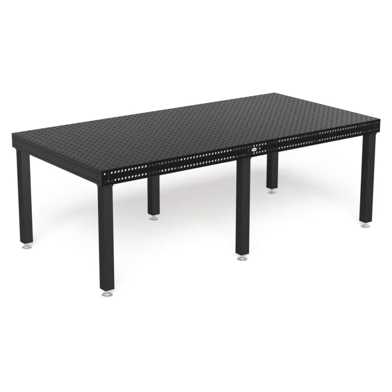 Produktansicht von Siegmund Schweißtisch 2400 x 1200 x 150 mm Professional 750 System 22 Plasmanitriert Höhe 700 mm mit Bodenverankerung
