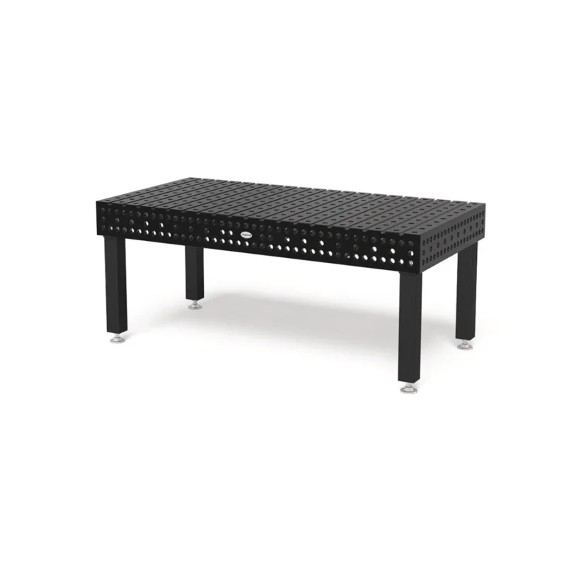 Produktansicht von Siegmund Nutentisch 2400 x 1200 x 200 mm Hexagon 8.7 System 28 Plasmanitriert, Quernuten Höhe 750 mm mit Bodenverankerung