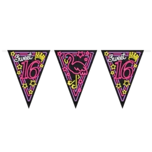 Slingers 16 jaar Sweet 16 Neon 10m van Paper Dreams koop je bij Partywinkel