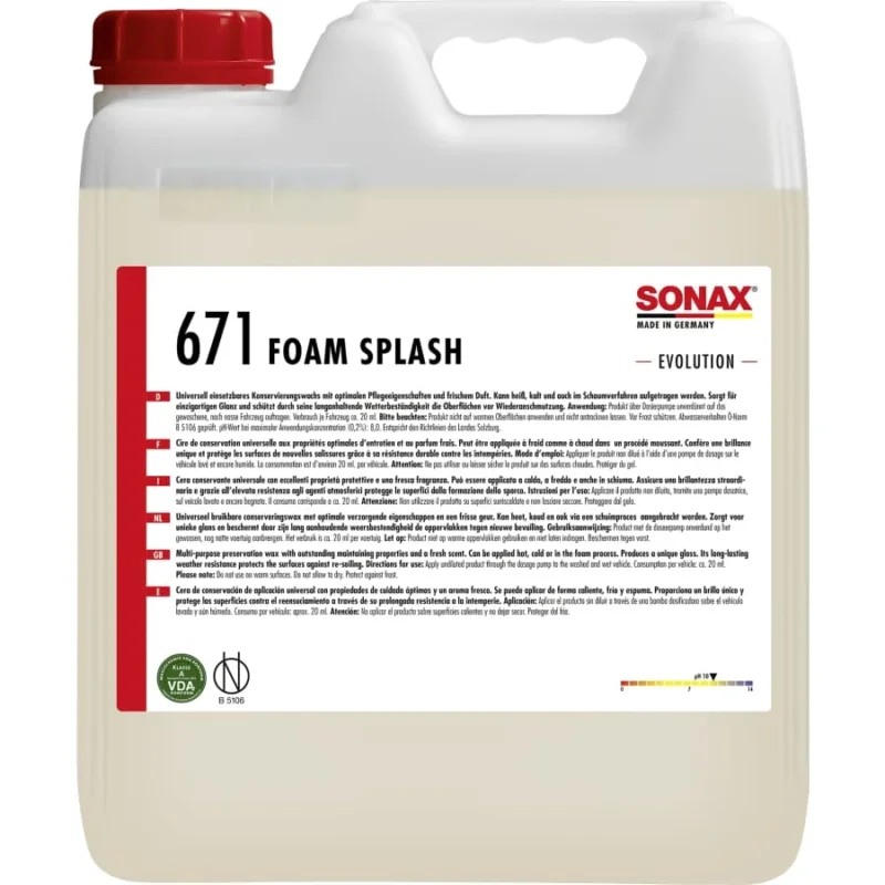 SONAX Autoshampoo Foam Splash EVOLUTION 10 Liter Kanister