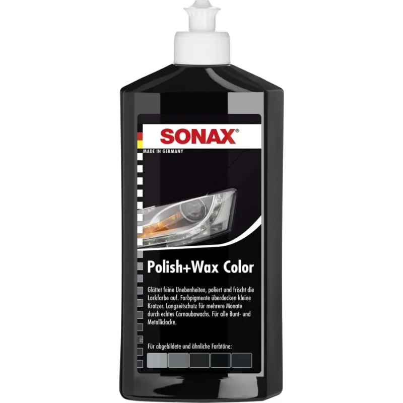 SONAX Politur Polish + Wax Color – 500 ml - Flasche schwarz