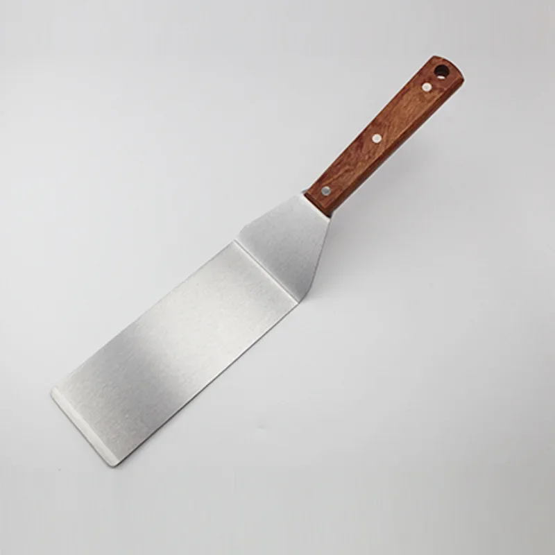 Edelstahl Spatel Schaber mit Holzgriff Grillwender | Karnz