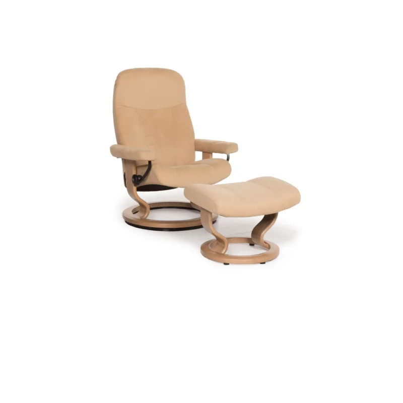 Stressless Consul Beige inkl. Hocker und Relaxfunktion #13005
