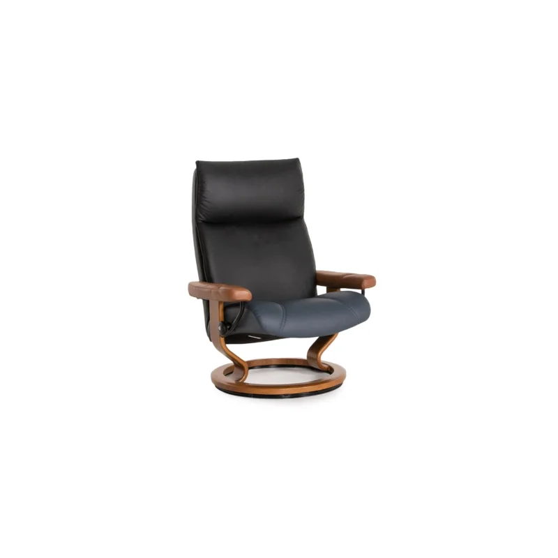 Stressless Consul Leder Sessel Braun Blau Schwarz Funktion Relaxfunktion #12516