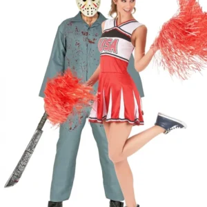 Paarkostüm Serienkiller und Cheerleader Erwachsene
