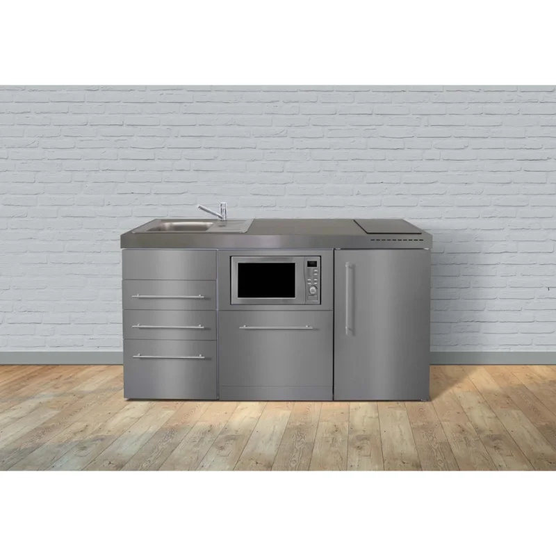 Stengel - Mini-Küche Miniküche Premiumline MPGSMS3ES160GSKSlBr Edelstahl