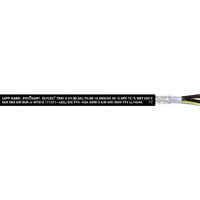Lapp Kabel&Leitung - Energiekabel < 1 kV, für ortsveränderlichen Einsatz ÖLFLEX TRAY II CY 5G1,5 2216050/305 − 305 Meter