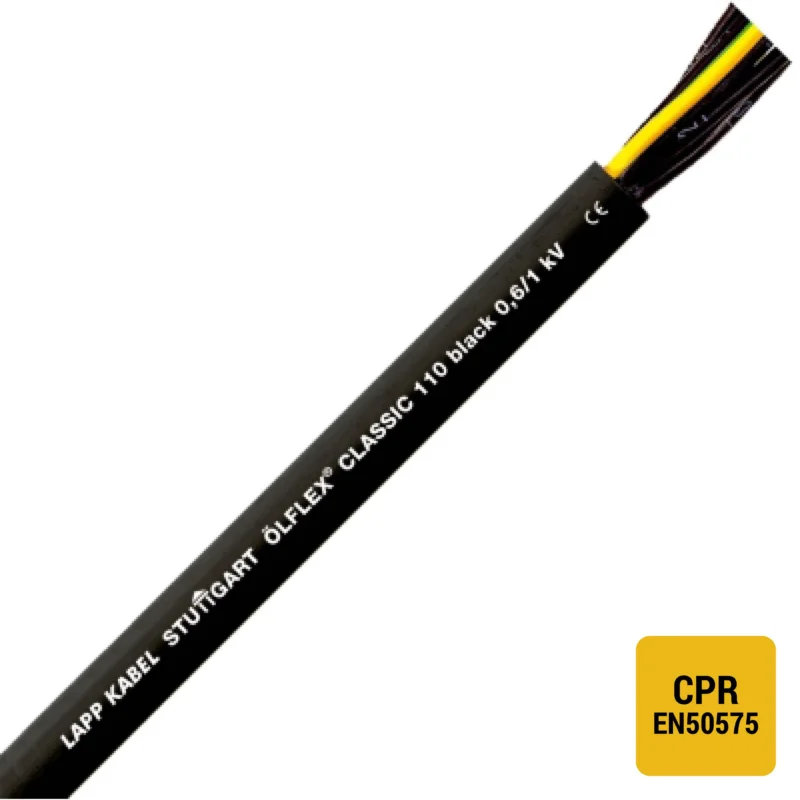 Lapp Kabel&Leitung - Energiekabel >= 1 kV, für ortsveränderlichen Einsatz ÖLFLEX CLASSIC 110 Black 1120322/1000 0,6/1kV 14G1,5 − 1000 Meter