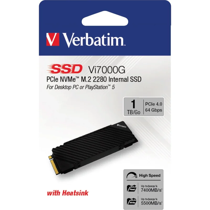 Verbatim - Speichermedium digital SSD 1TB PCIe 49367 4.0,M.22280,Vi7000G − 2 Stück