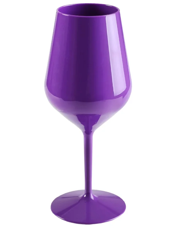 Weinglas aus Plastik in Violett 47 cl