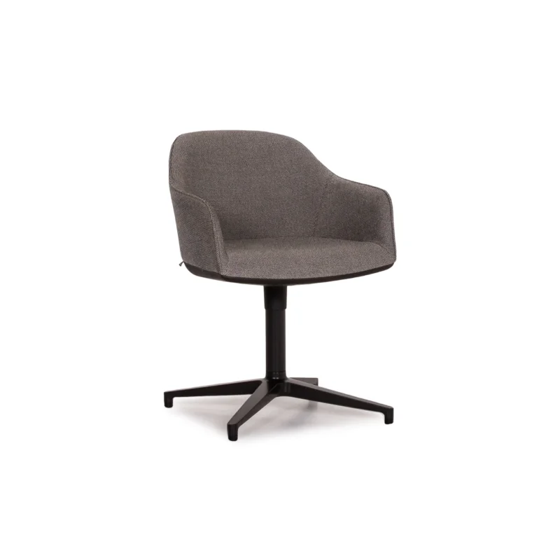 Vitra Softshell Stoff Sessel Grau Drehbar Stuhl #13812