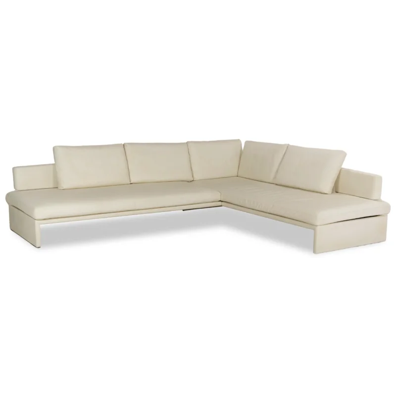 Walter Knoll Together Leder Ecksofa Creme Sofa Couch