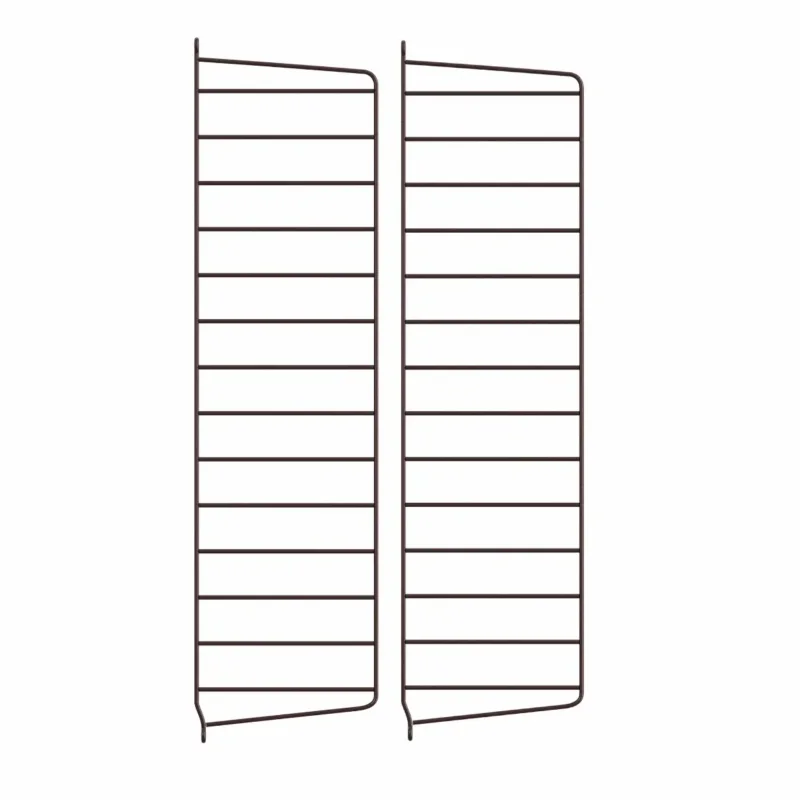 Wandleiter 2er Set Dunkelbraun 75×20 cm – String Furniture Regalsystem