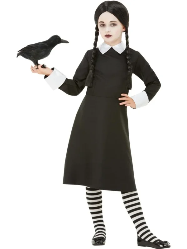 Wednesday Jurk Zwart Meisje Gothic van Smiffys koop je bij Partywinkel
