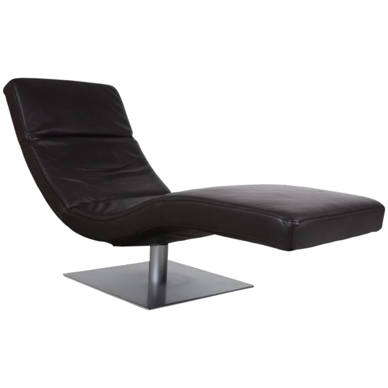 Willi Schillig Leder Liege Braun manuelle Funktion
